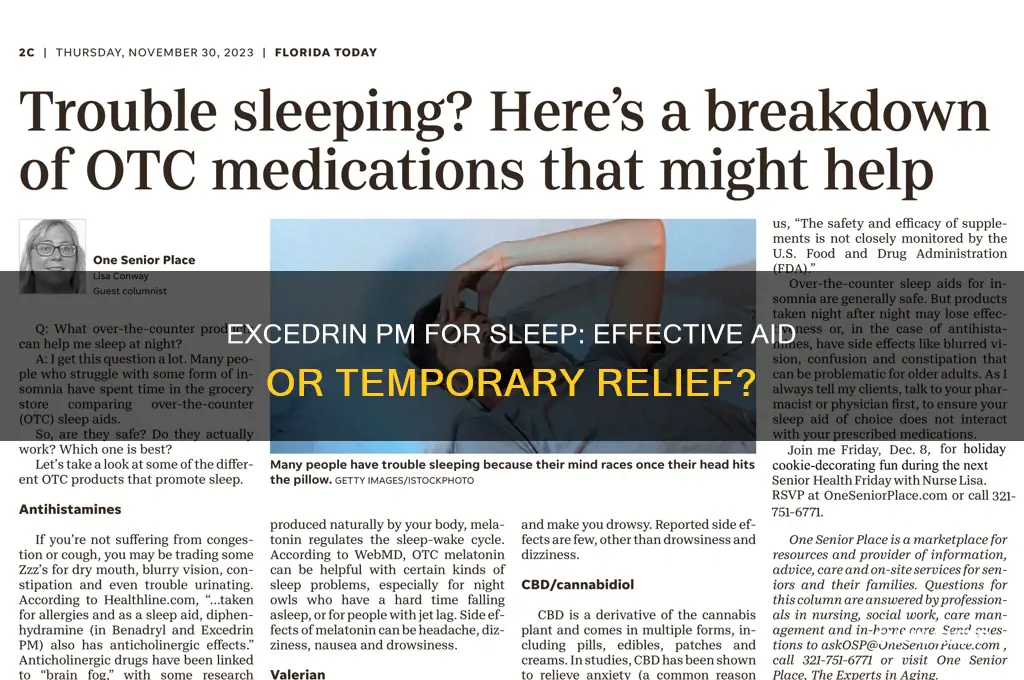 does excedrin pm help you sleep