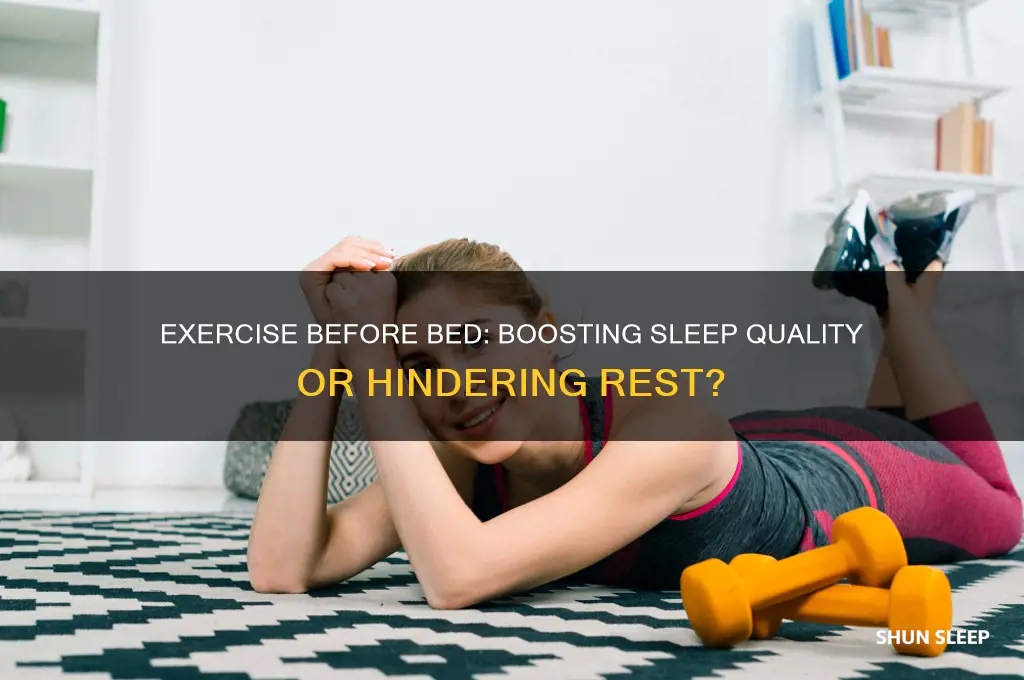 does exercise before bed help sleep