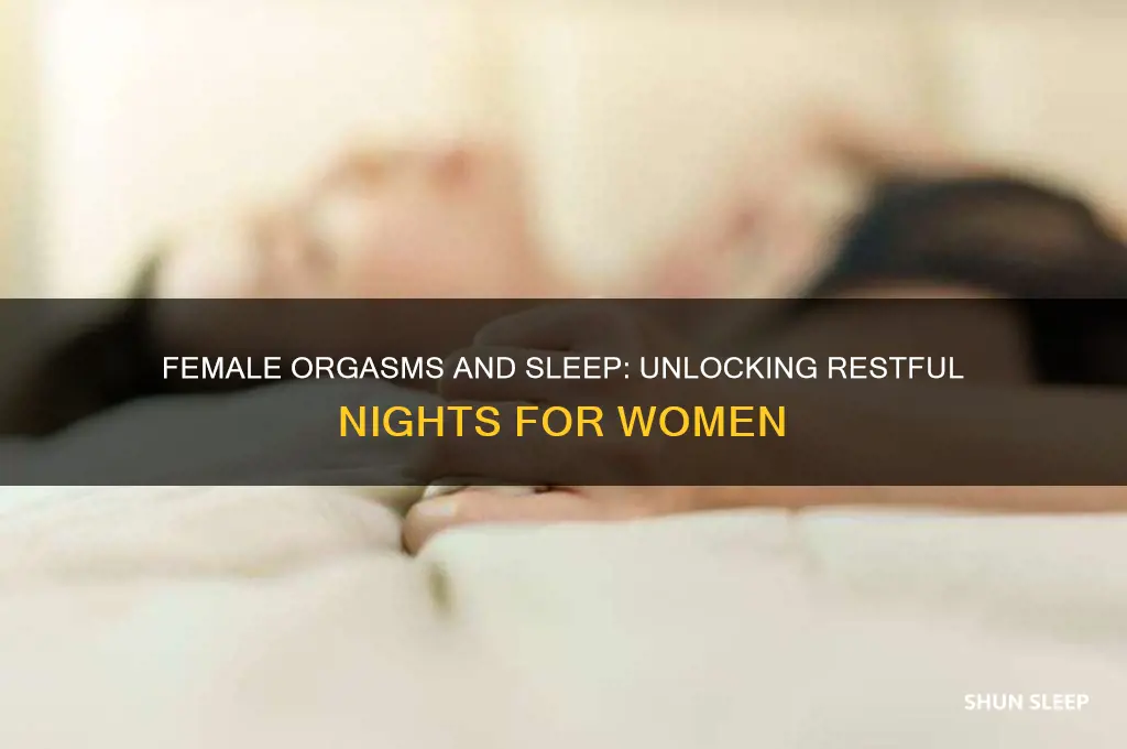 does female orgasms help women sleep