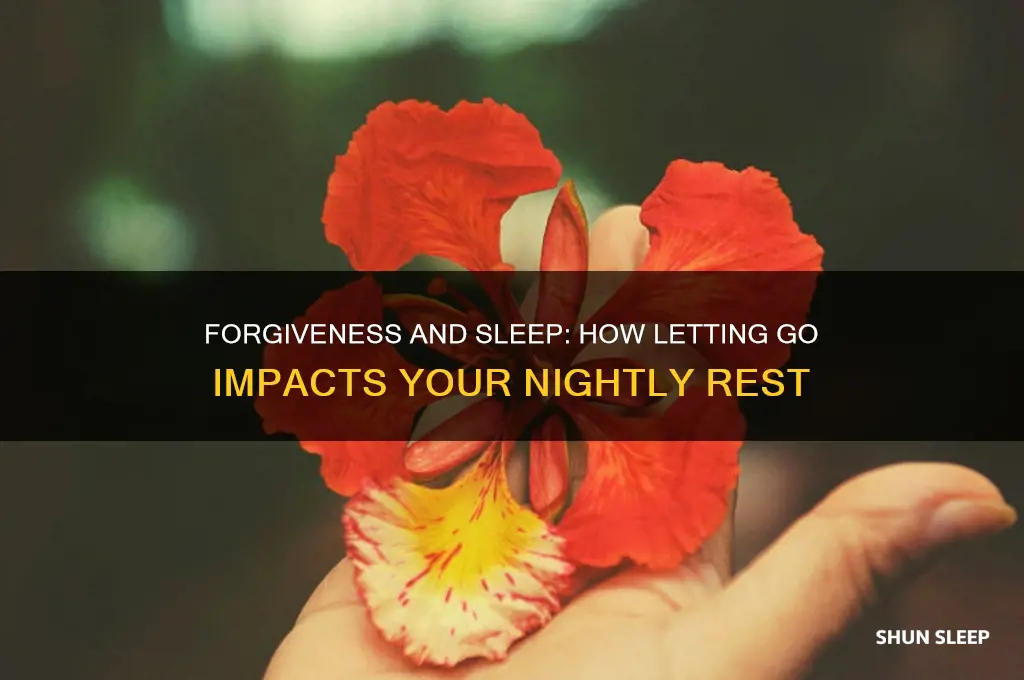 does forgiving someone help you sleep at night