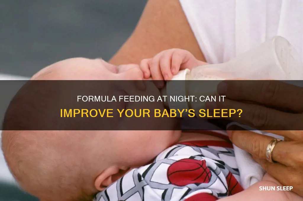 does formula at night help baby sleep