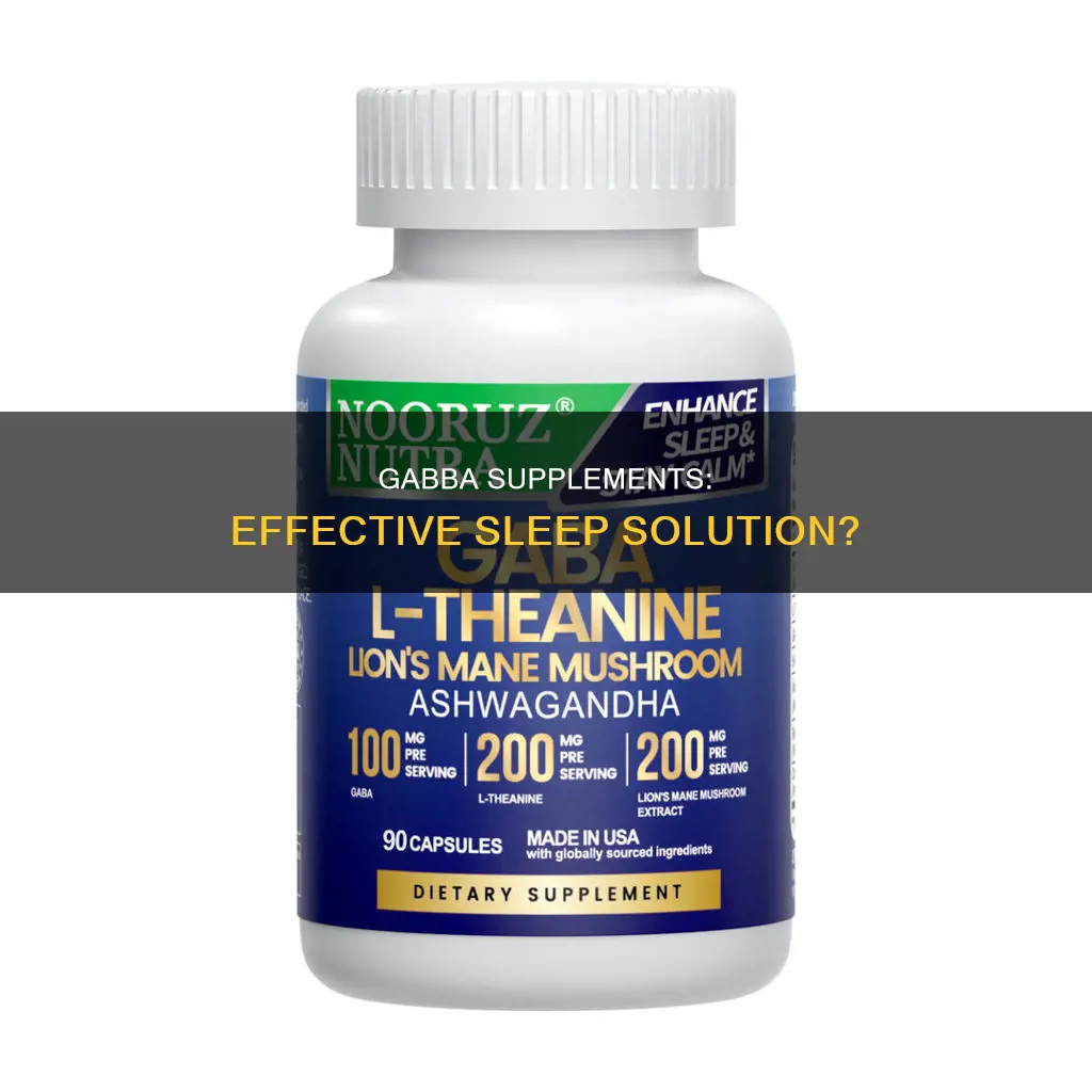 does gabba supplements work for sleep