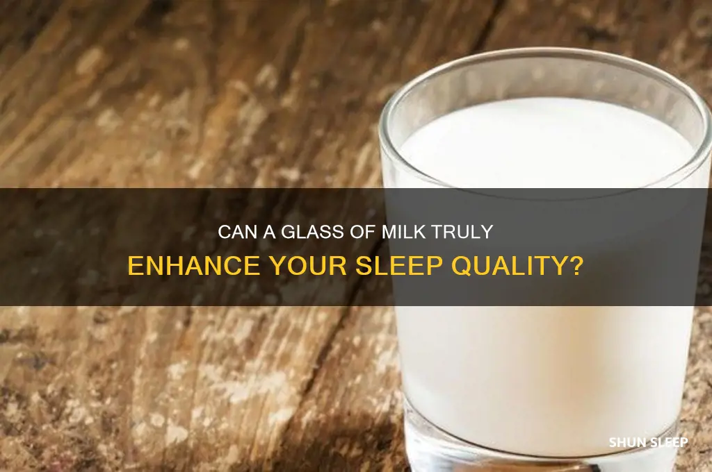 does glass of milk help you sleep