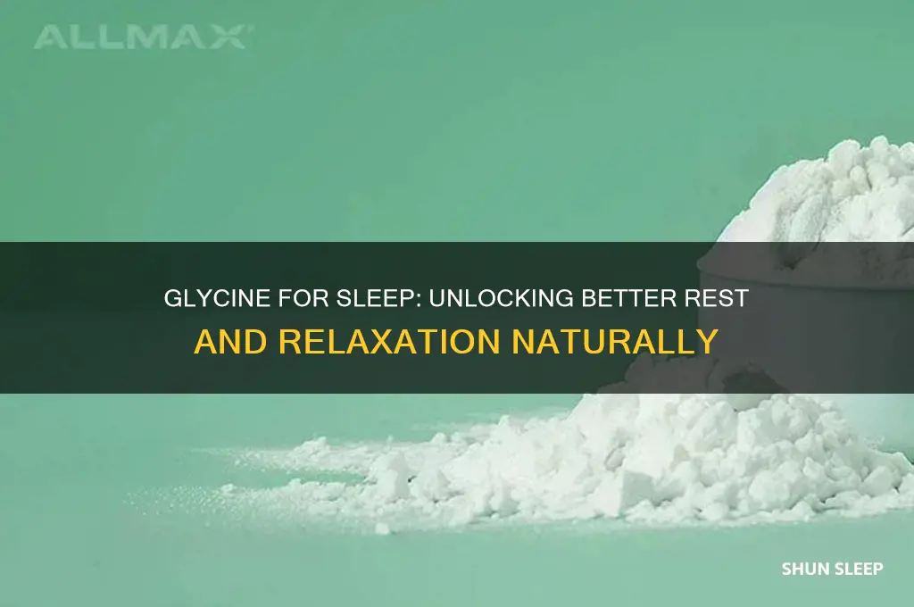does glycine help sleep