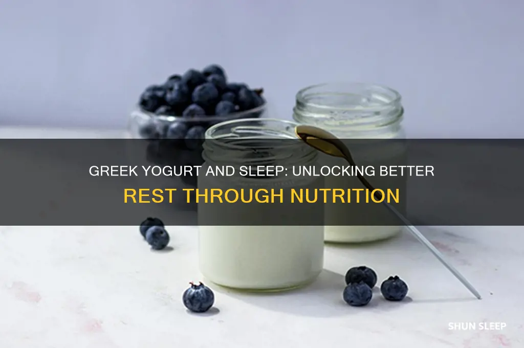 does greek yogurt help sleep
