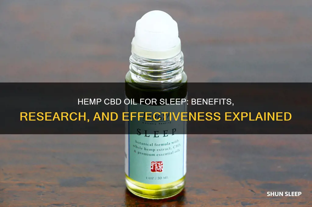 does hemp cbd oil help with sleep