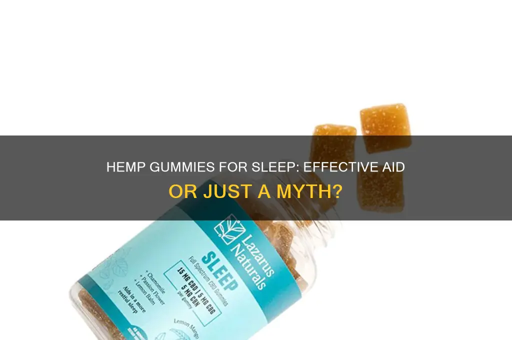 does hemp gummies help with sleep disorders