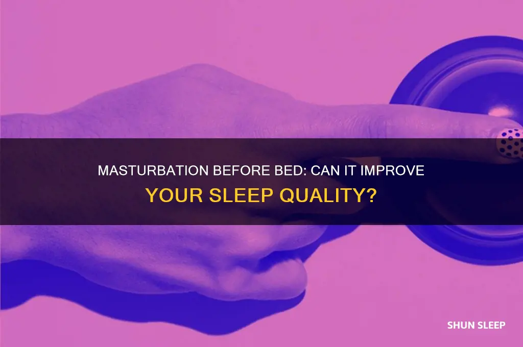 does jacking off before bed help you sleep