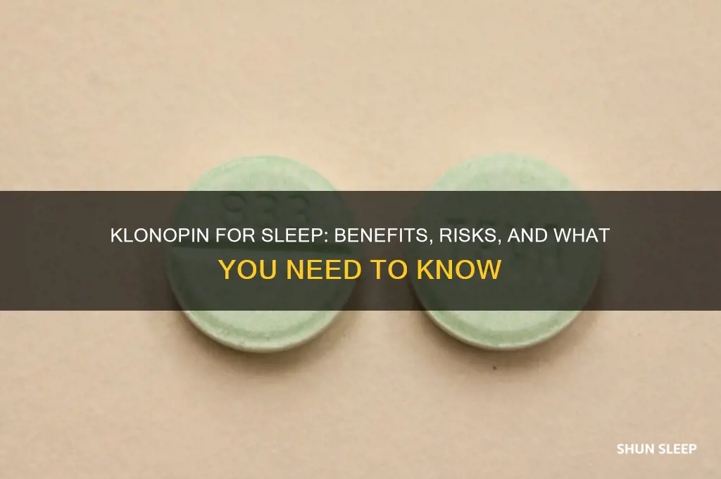 does klonopin help u sleep