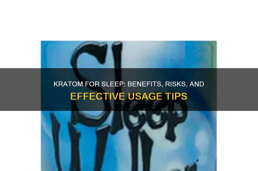 does kratom help sleep