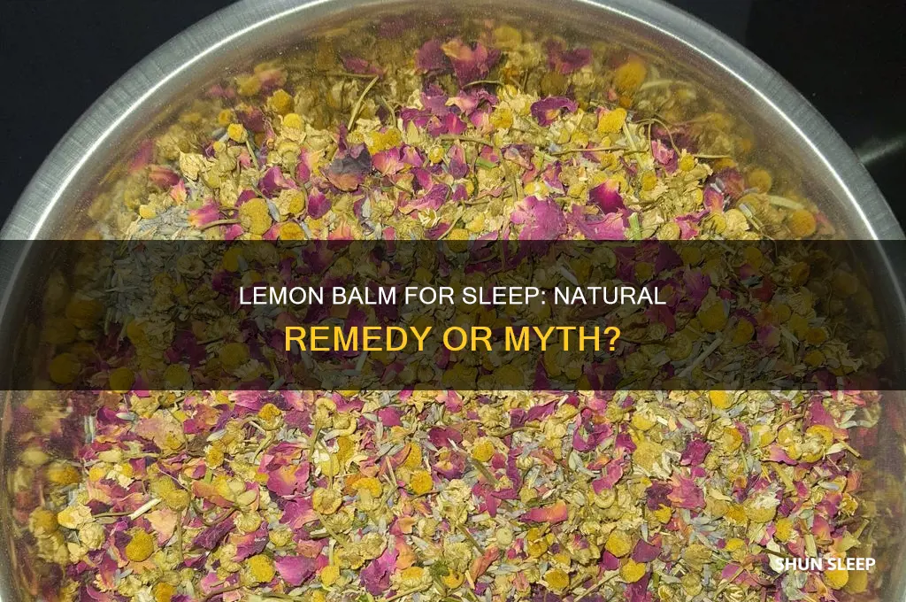 does lemon balm help sleep