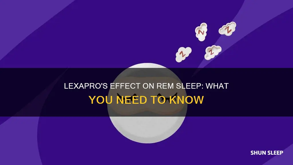 does lexapro suppress rem sleep