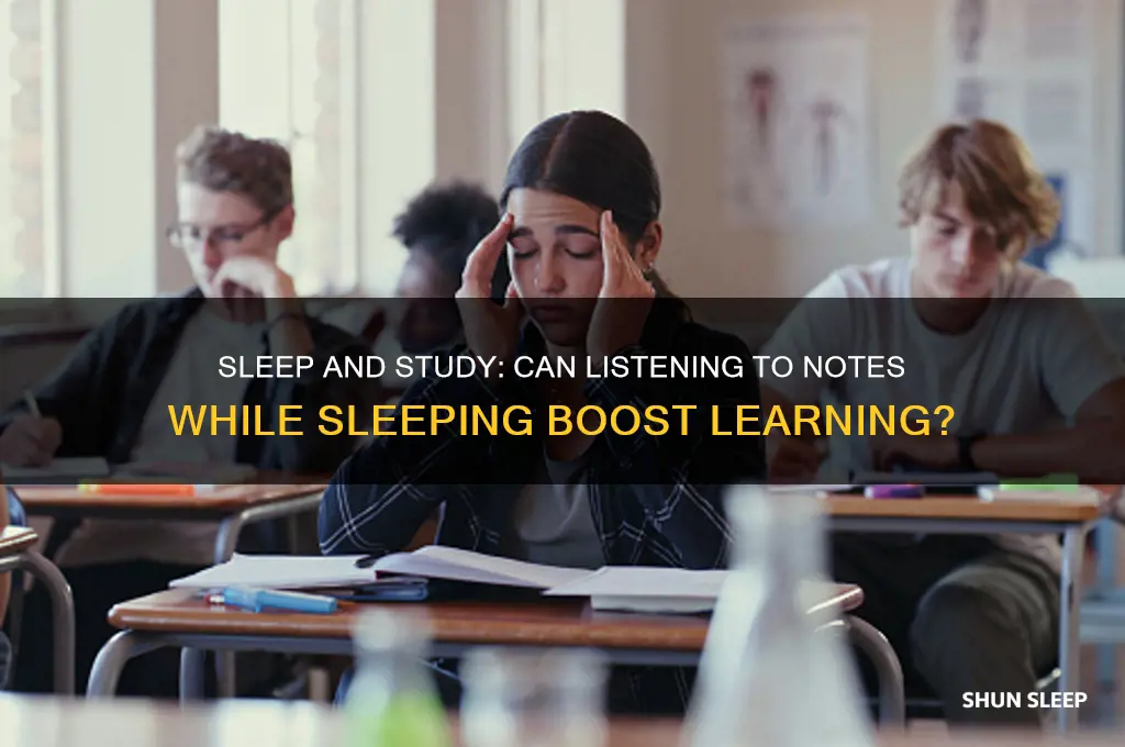 does listening to notes while you sleep help