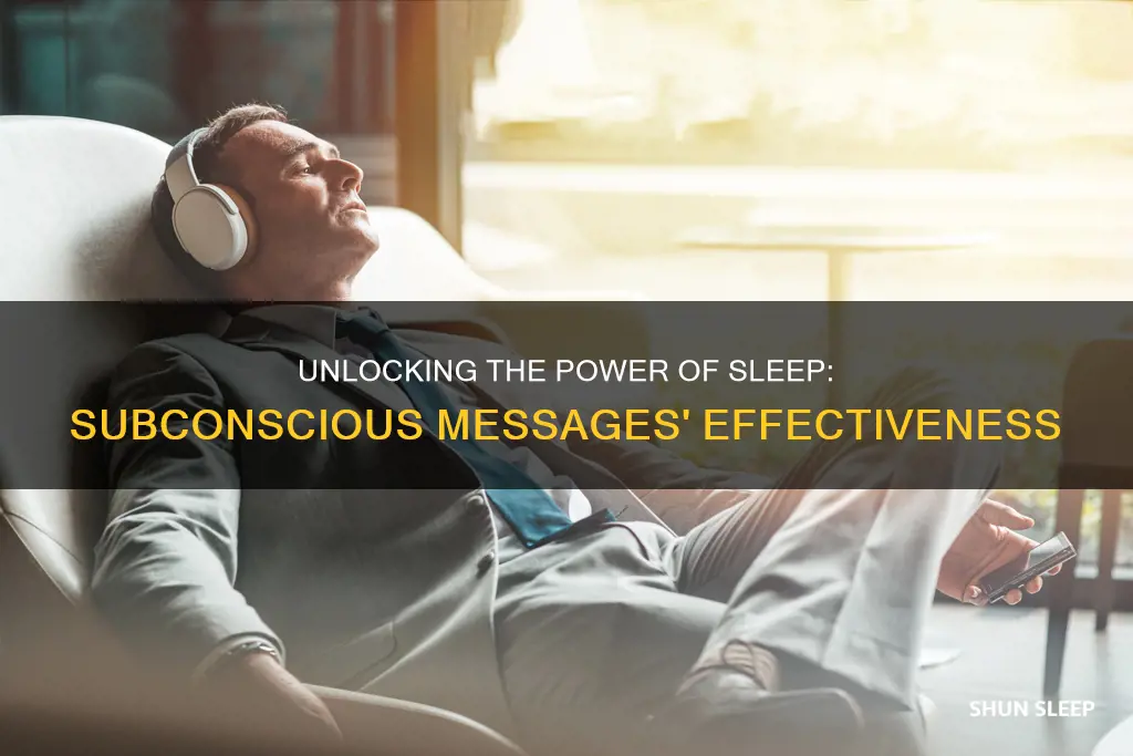 does listening to subconscious messages while sleeping work