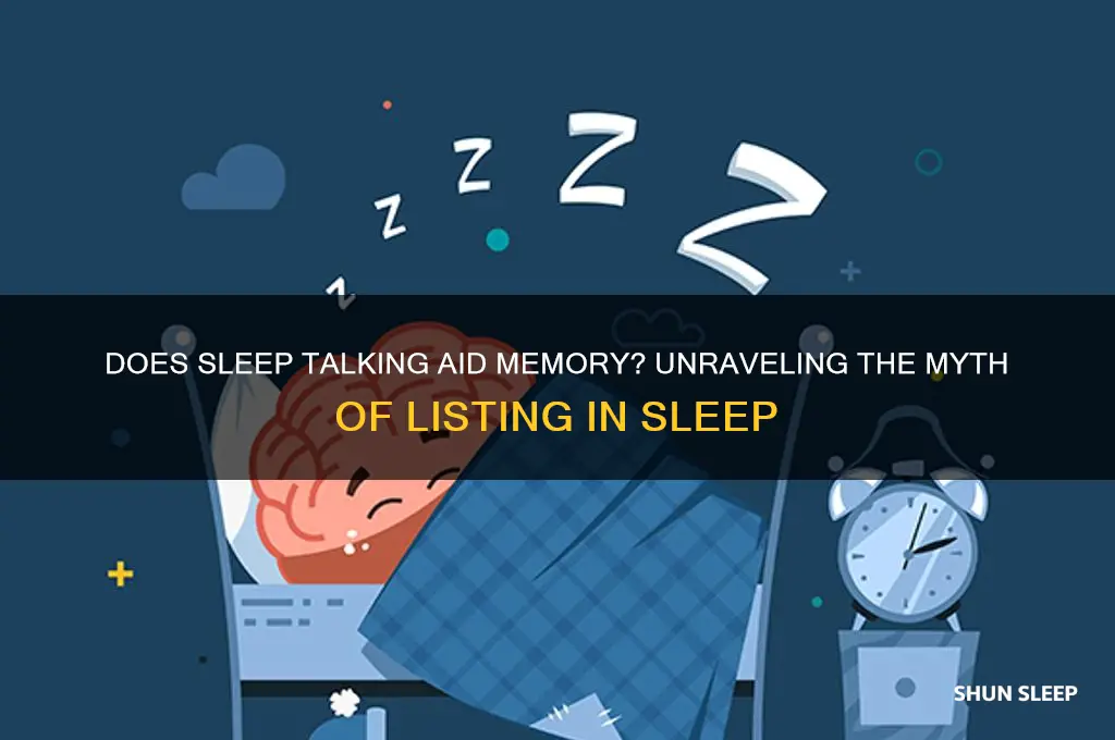 does listing in your sleep really help