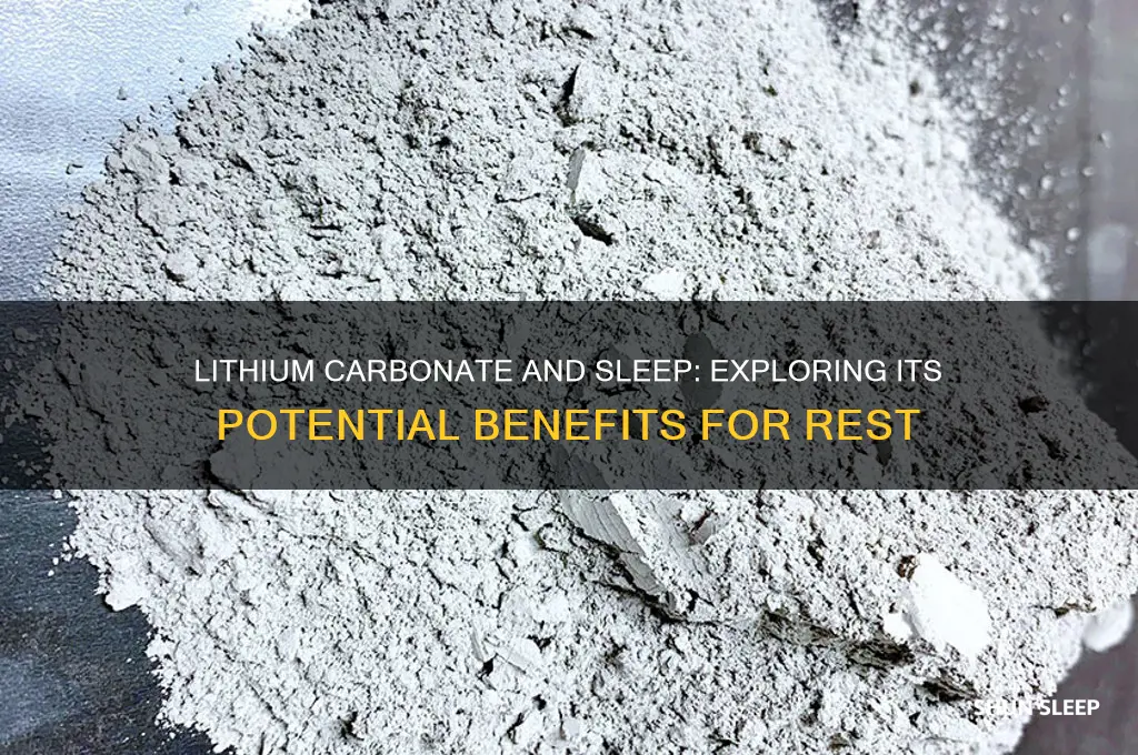 does lithium carbonate help you sleep