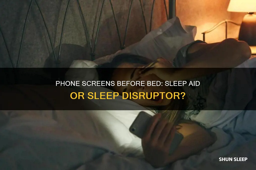 does looking at your phone help you go to sleep