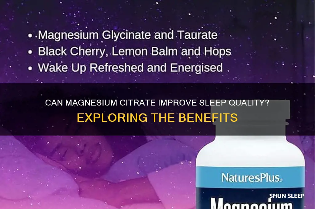 does mag citrate help you sleep