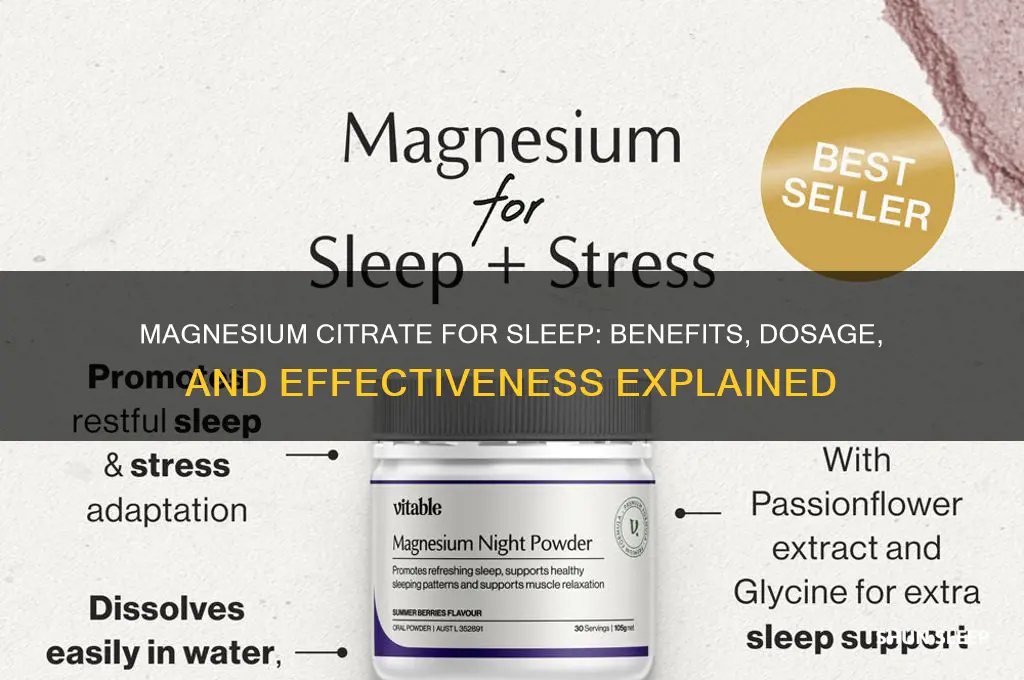 does magnesium citrate help with sleep