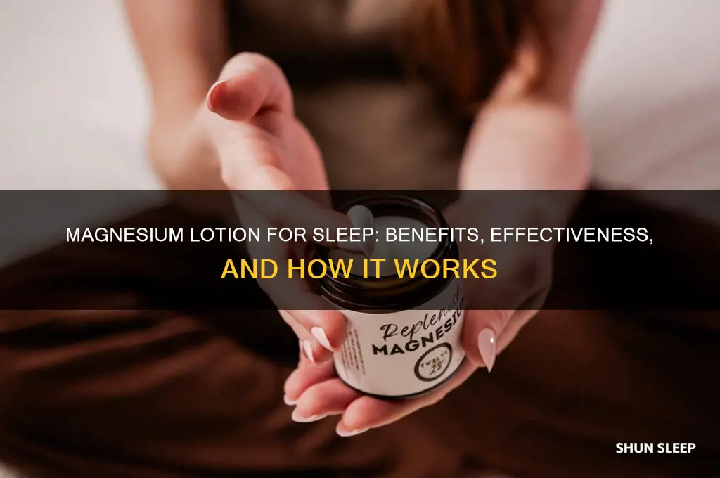 does magnesium lotion help sleep