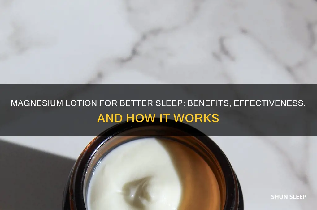 does magnesium lotion help you sleep