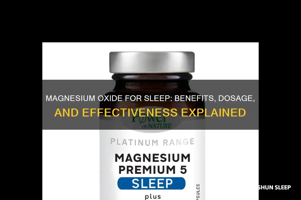 does magnesium oxide help you sleep