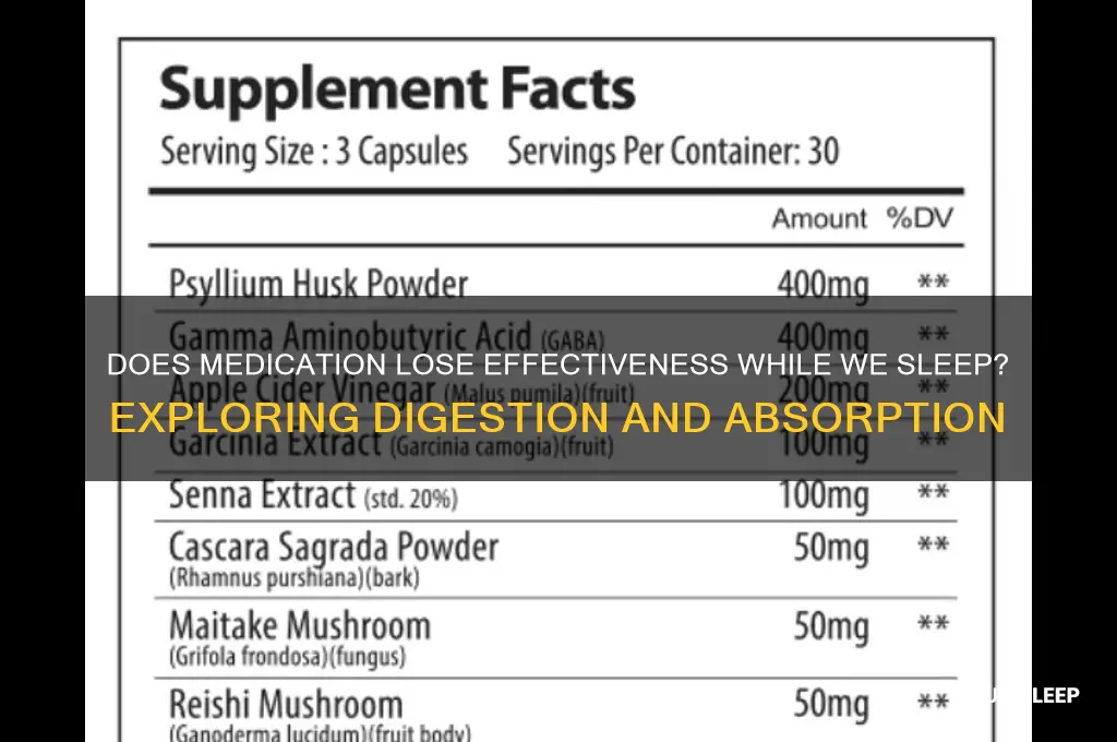 does medication get digested away when we sleep