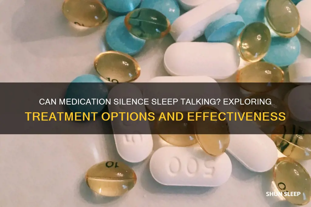 does medicine help sleep talking