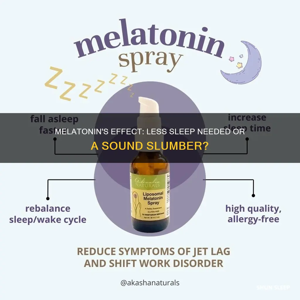 does melatonin reduce the amount of sleep you need