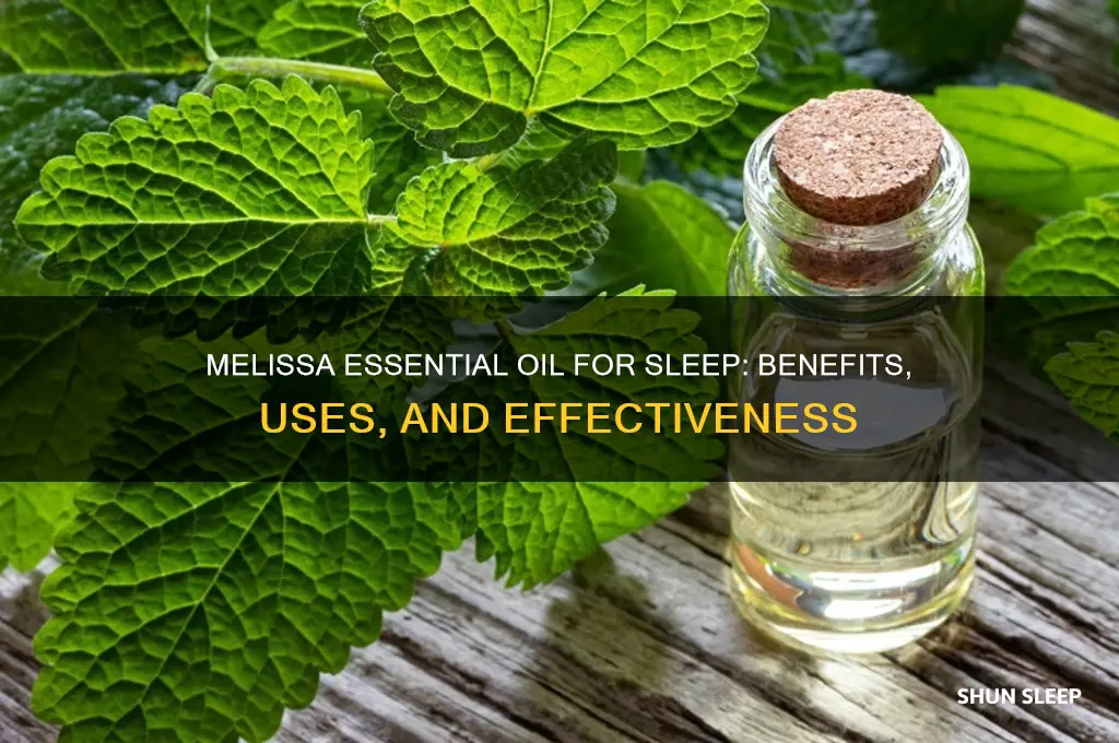 does melissa blend essential oil help sleep