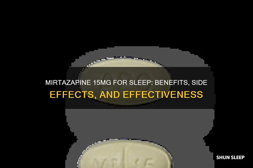 does mirtazapine 15 mg help you sleep