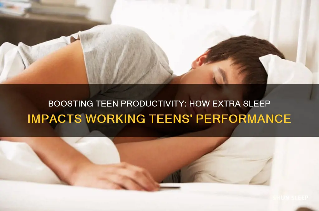 does more sleep help teens with a job