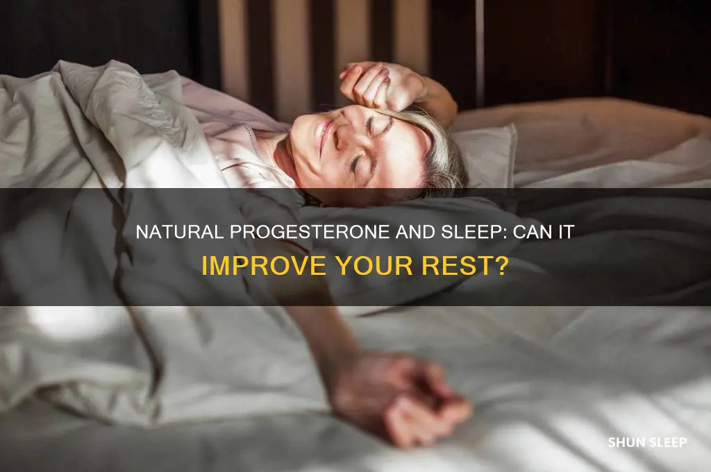 does natural progesterone help you sleep