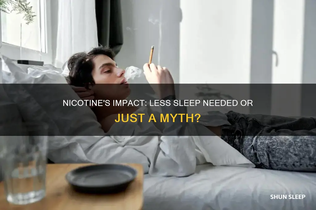 does nicotine lessen need for sleep