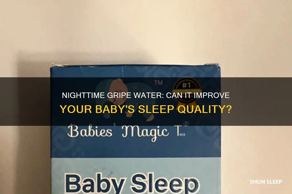 does night time gripe water help babies sleep