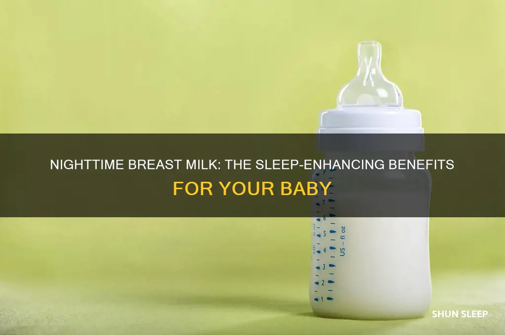 does nighttime breast milk help baby sleep