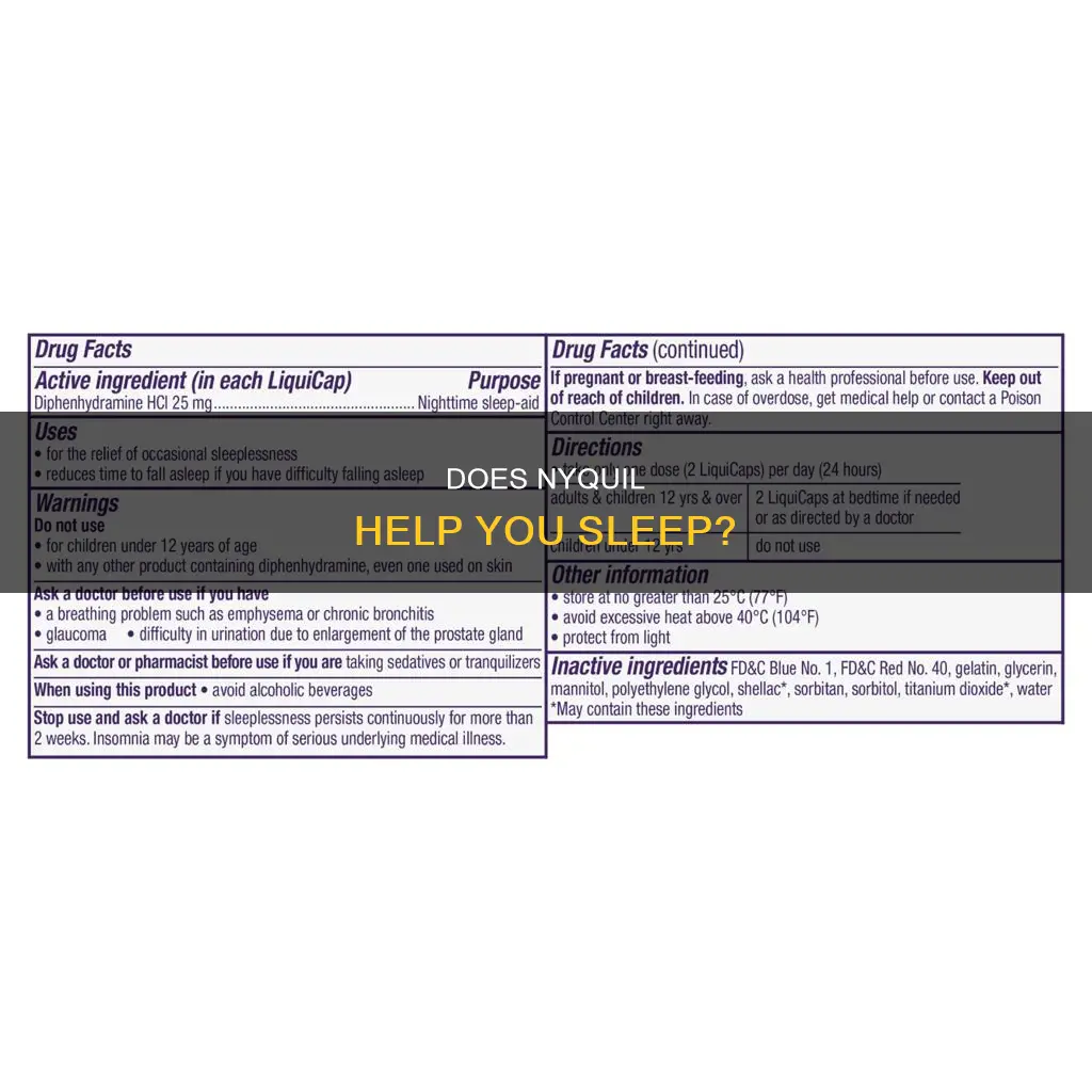does nyquil for sleep work