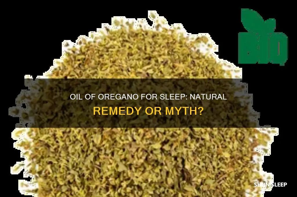 does oil of oregano help with sleep