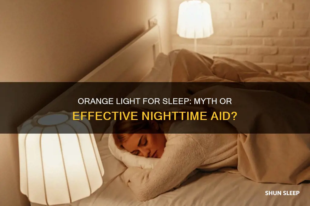 does orange light help you sleep