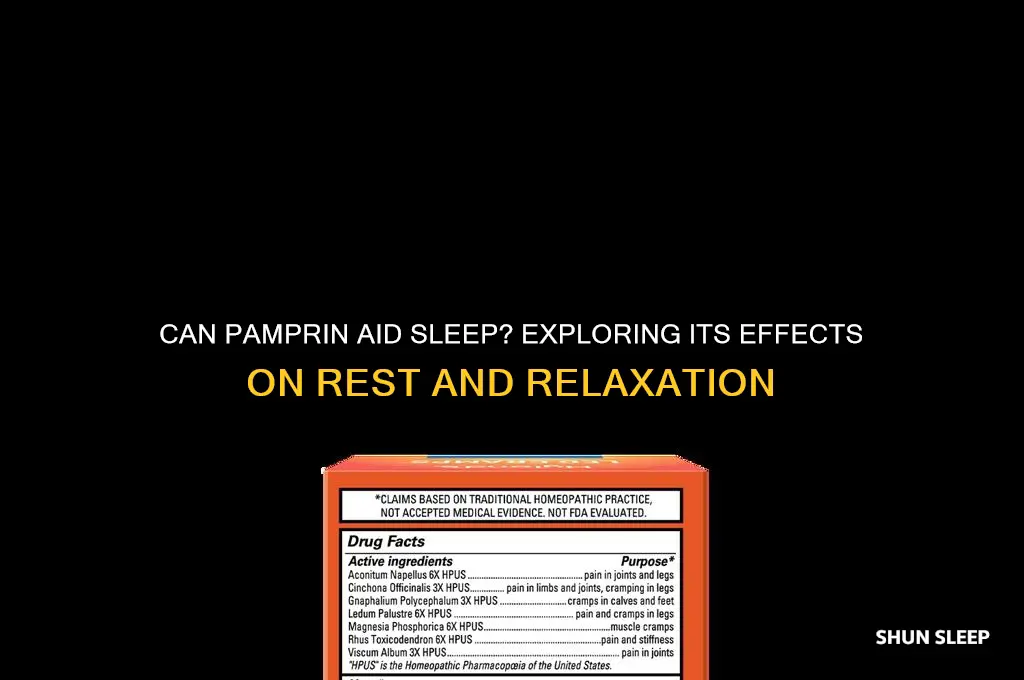 does pamprin help you sleep