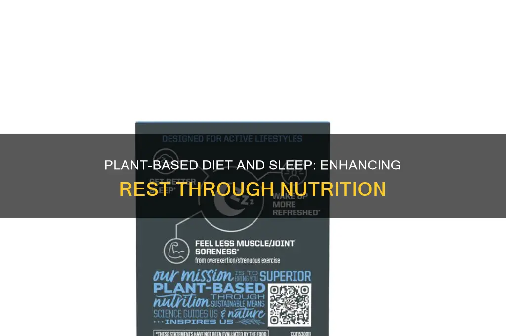 does plant based diet help sleep