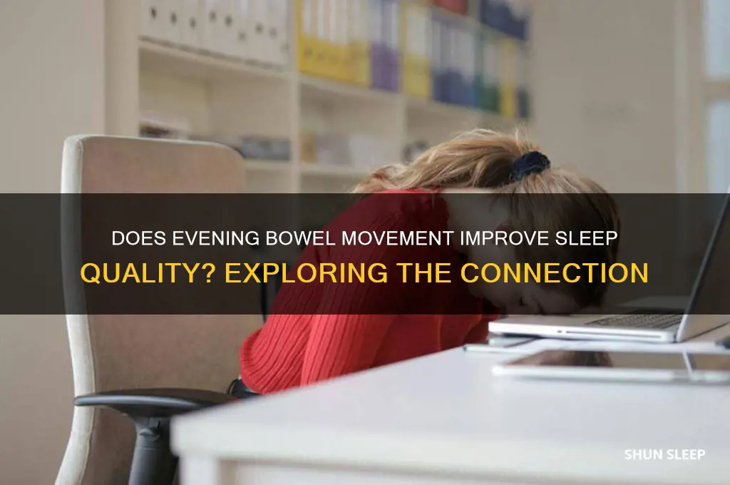 does pooping before bed help you sleep