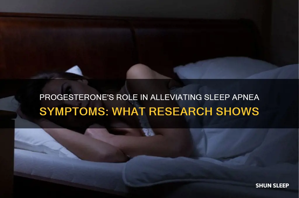 does progesterone help with sleep apnea
