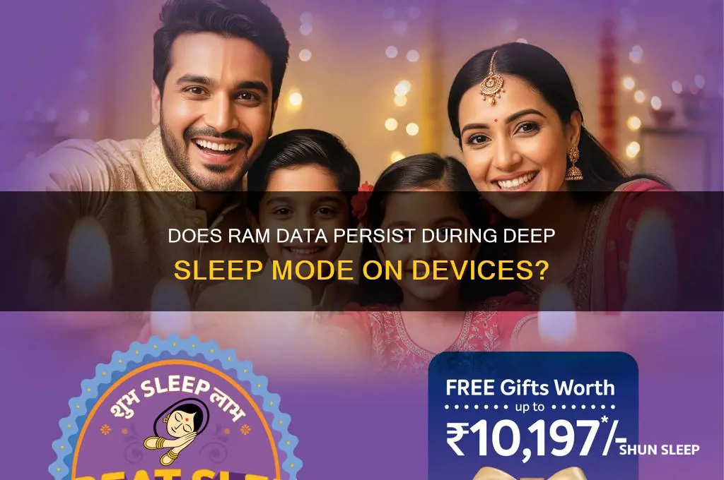 does ram data get cleaned when device in deep sleep