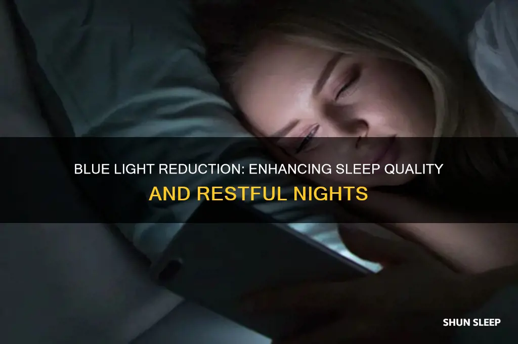 does reducing blue light help sleep
