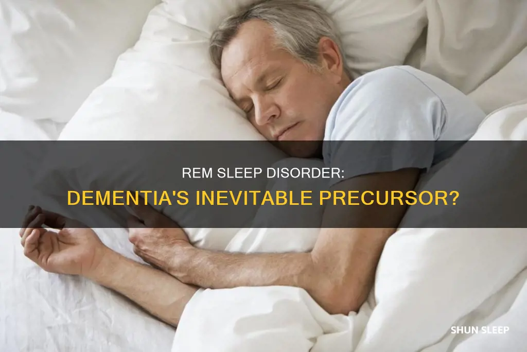 does rem sleep disorder always lead to dementia