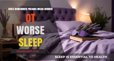 Dream Recall: Better or Worse Sleep?