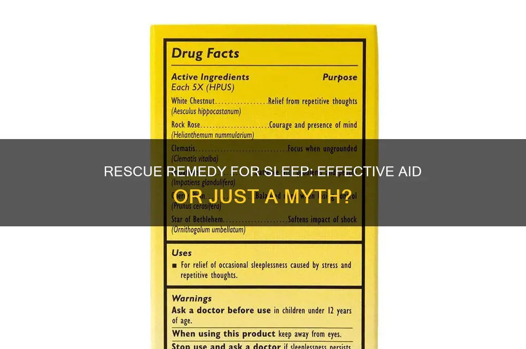 does rescue remedy help you sleep