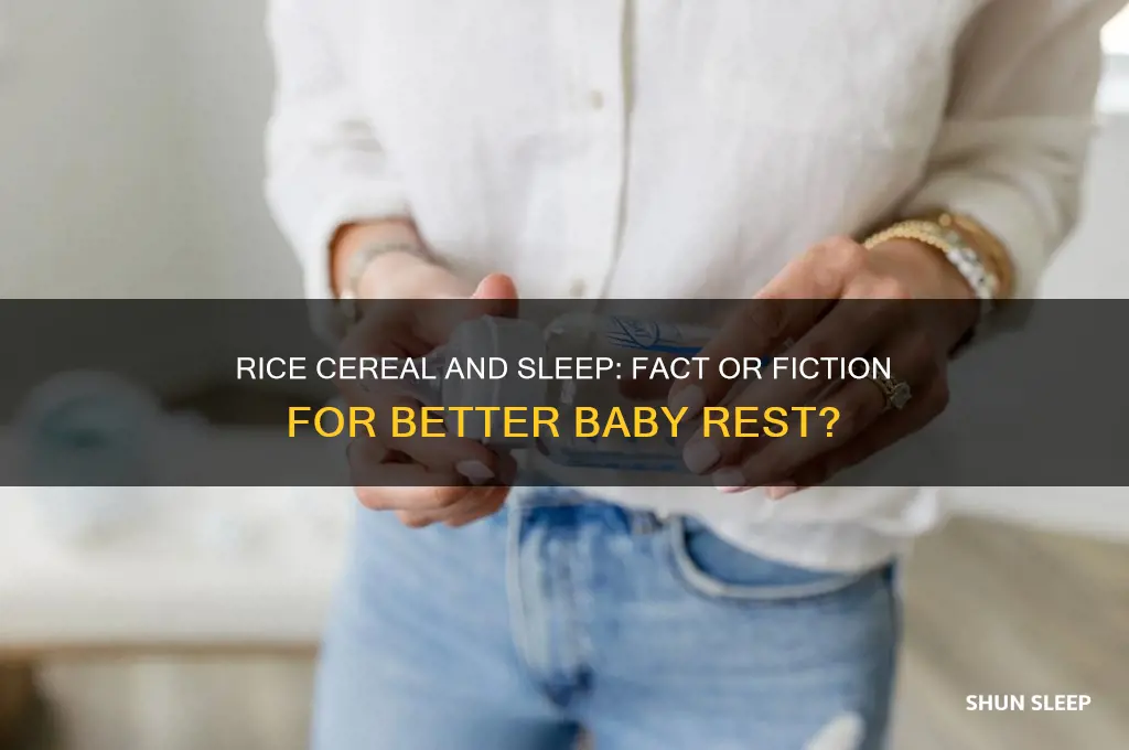 does rice cereal help with sleep