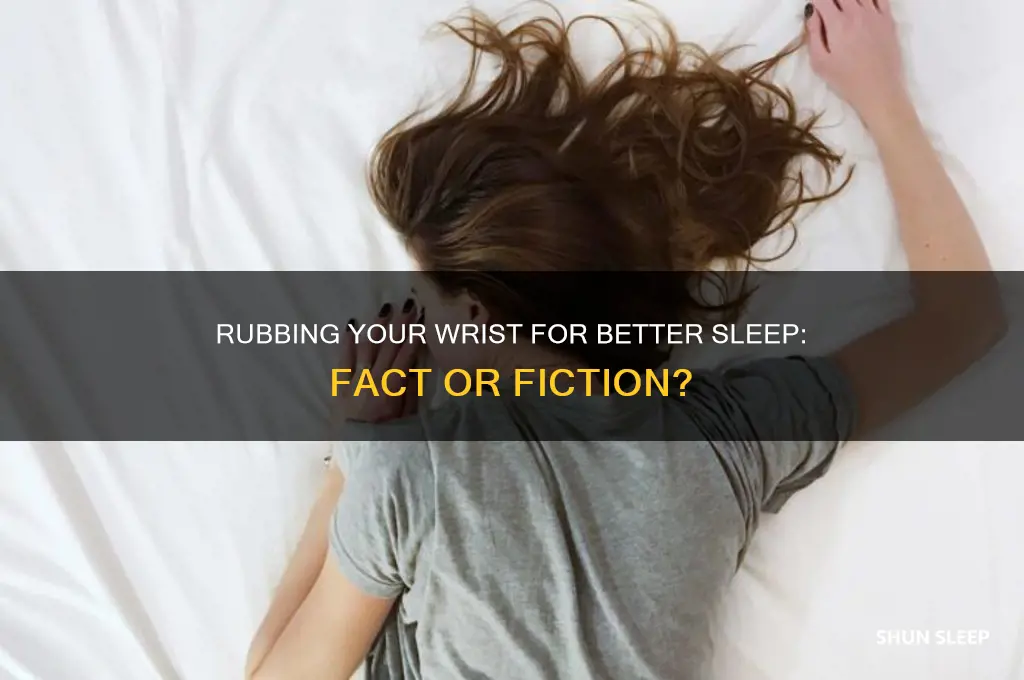 does rubbing your wrist help you sleep
